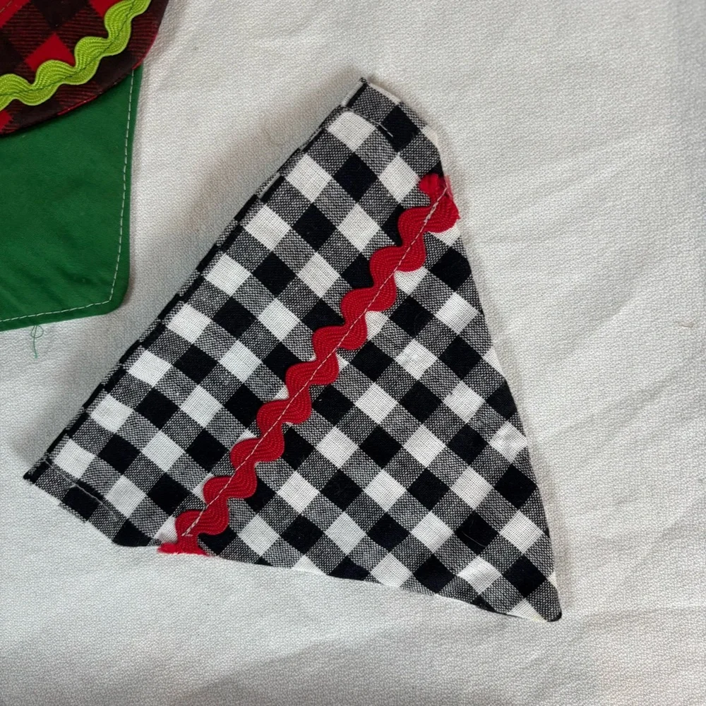 Handmade‎ Christmas Dog Collar Bandanas Set of 3 – Size Medium 9